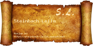 Steinbach Leila névjegykártya
